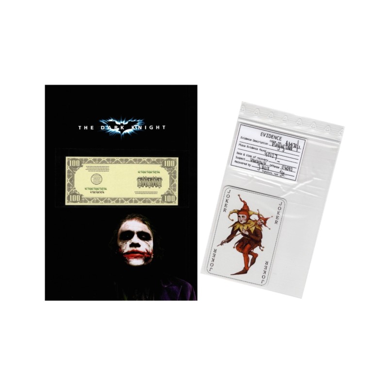  "Il Cavaliere Oscuro" - Banconota originale di scena e Carta di Joker