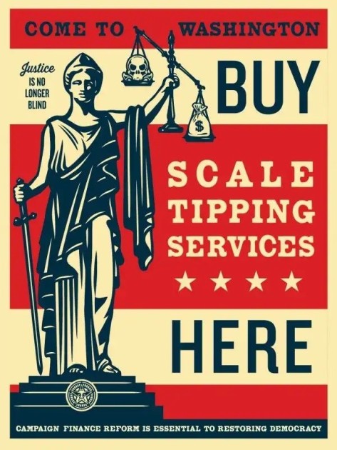 "Tipping Point" by Shepard Fairey (Obey)