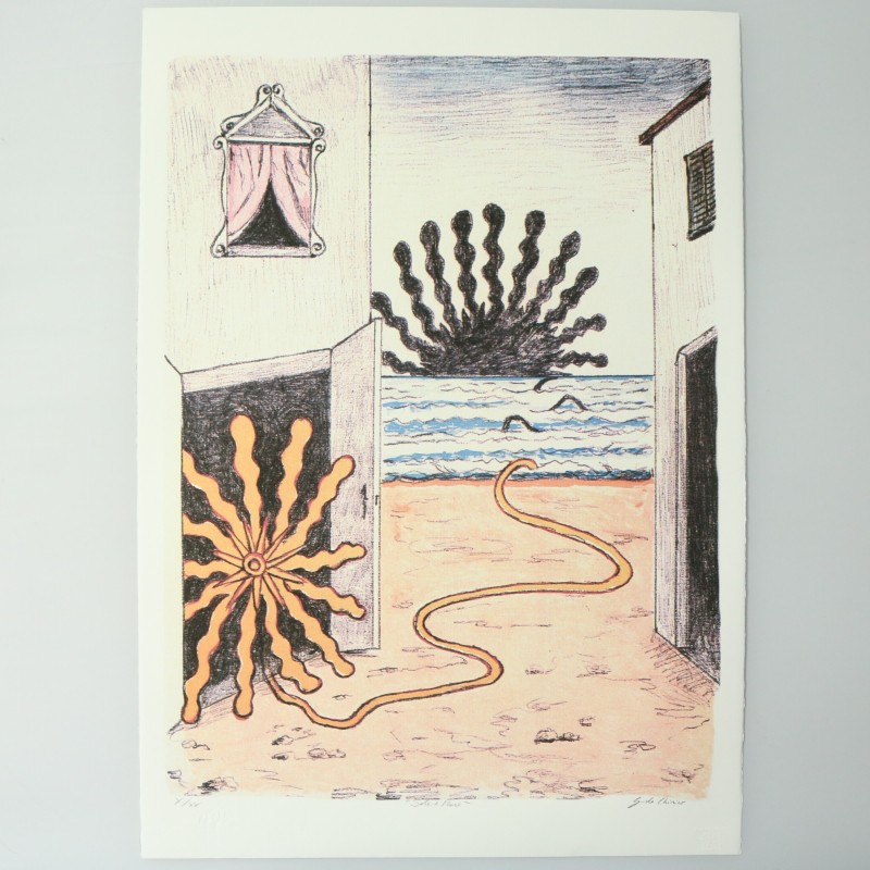 "Sun and Sea" - Hand-signed work by Giorgio de Chirico
