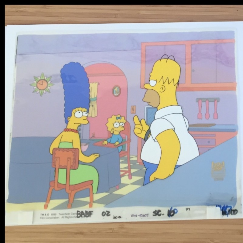 Be the Proud Owner of an Original Animation Cel from "The Simpsons"