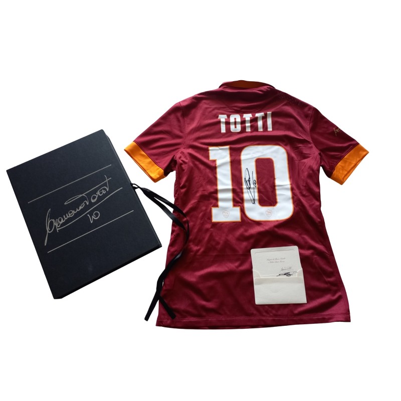 Totti's AS Roma Signed Match Shirt Box, 2014/15