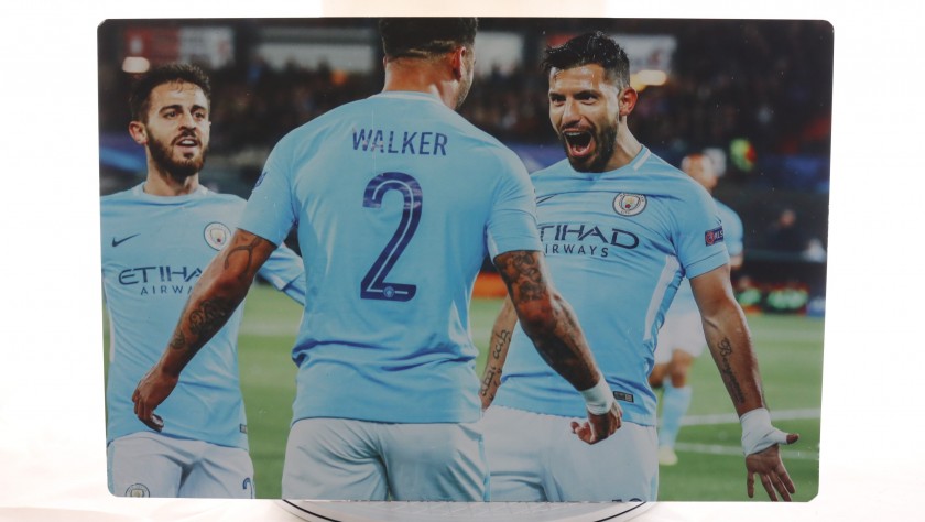 Manchester City's Sergio Aguero & Kyle Walker Unique Picture