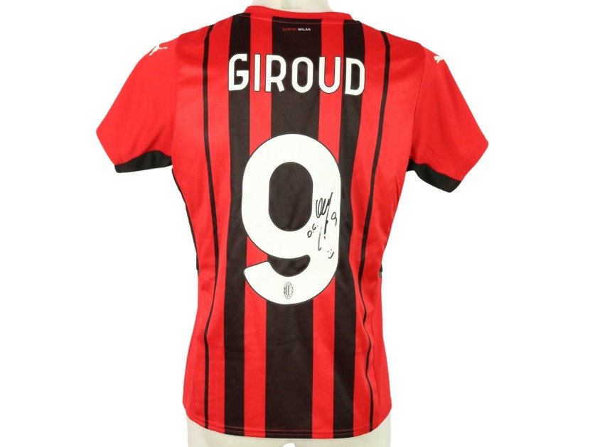 Giroud Official AC Milan Signed Shirt, 2021/22 