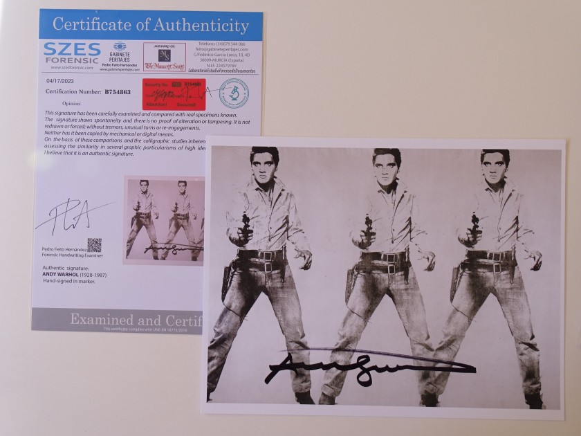 Andy Warhol, Elvis Presley - Hand Signed