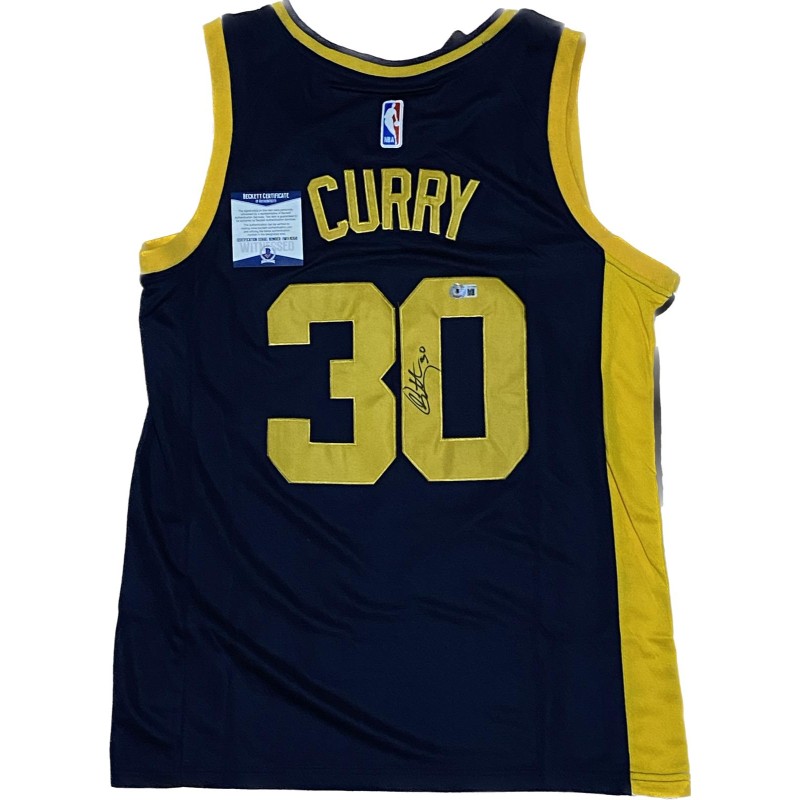 Stephen Curry's Golden State Warriors Signed NBA Jersey
