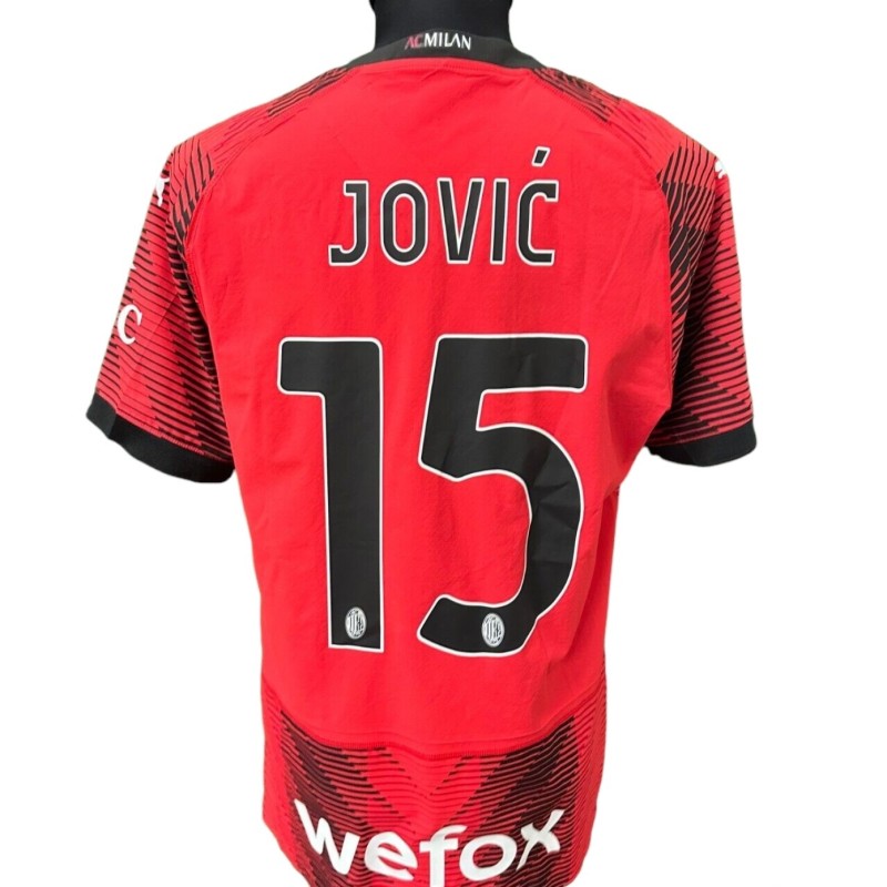 Jovic's Milan Issued Shirt, 2023/24