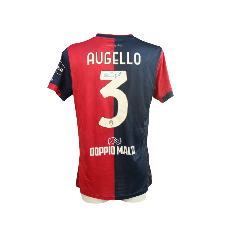 Augello's Signed Unwashed Shirt, Cagliari vs Empoli 2024