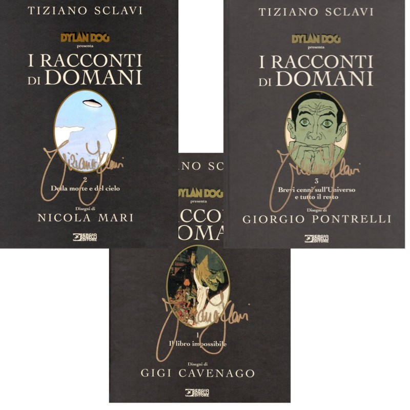Tiziano Sclavi - Rare Collection of 3 Signed Volumes