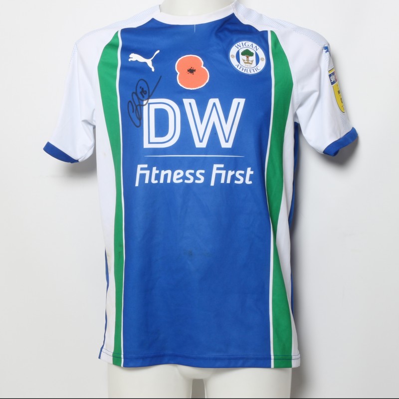 Gary Roberts' Match-Worn Wigan Athletic Signed Poppy Home Shirt 