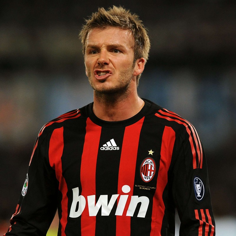 Beckham's Official AC Milan Shirt, 2008/09 - Signed
