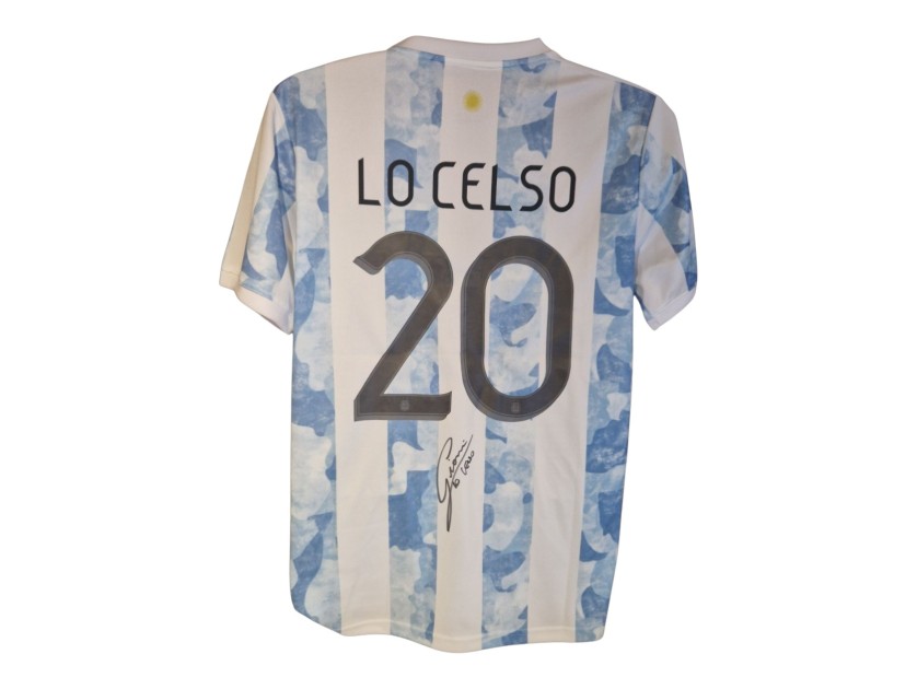 Giovani Lo Celso Signed 22/23 Argentina Shirt