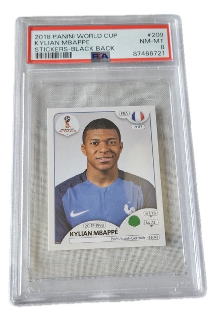 Kylian Mbappe Panini World Cup Back-Black Sticker, 2018 - #209