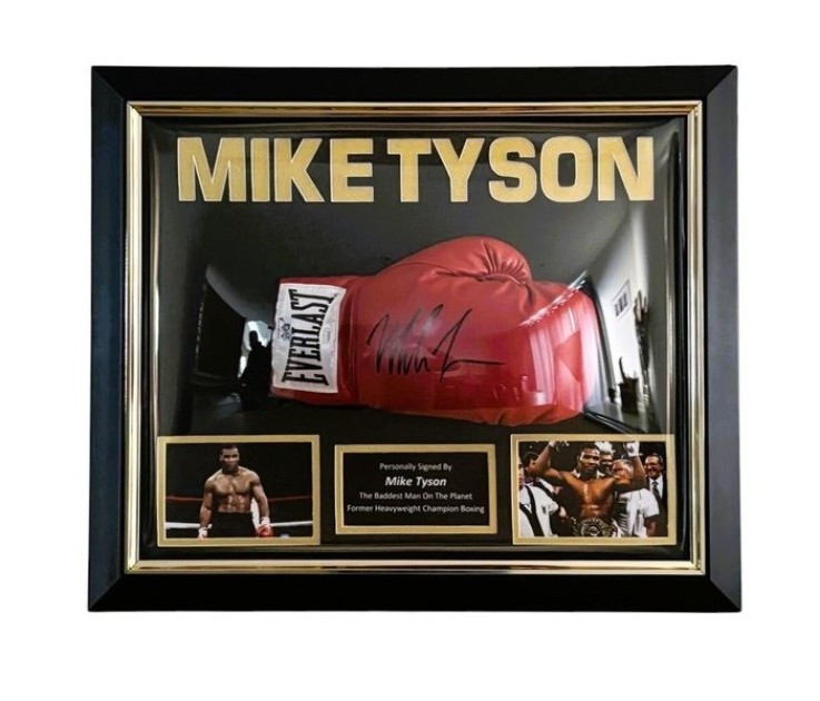 Mike Tyson Signed and Framed Boxing Glove