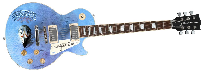 Timothy Schmidt of The Eagles Signed Custom Graphics Guitar