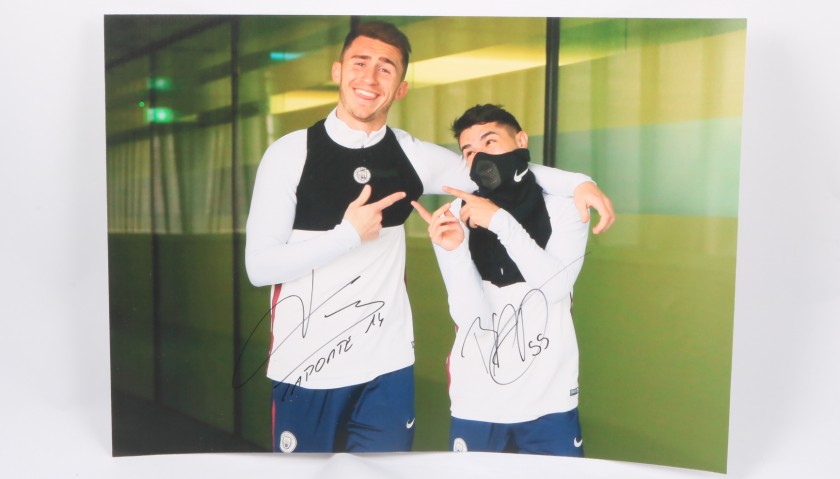 "Training" Laporte and Diaz Signed Photograph