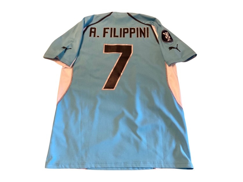 Filippini's Lazio Match-Issued Shirt, UEL 2004/05