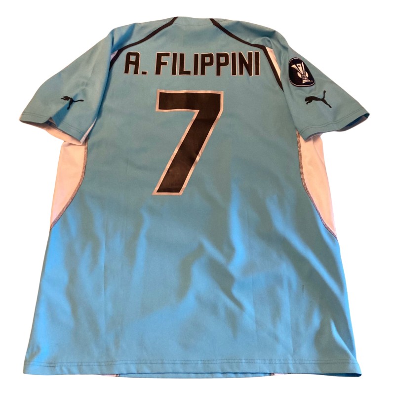 Filippini's Lazio Match-Issued Shirt, UEL 2004/05