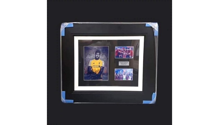 Alisson Becker Signed Photo Display