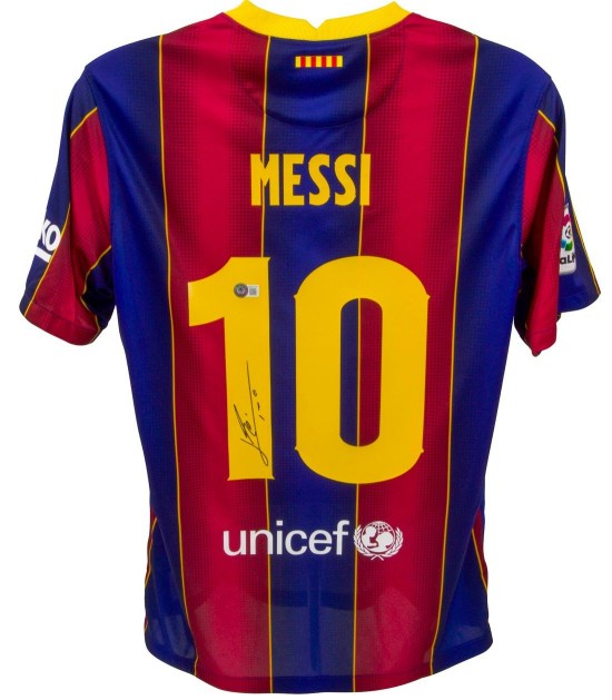 signed leo messi jersey