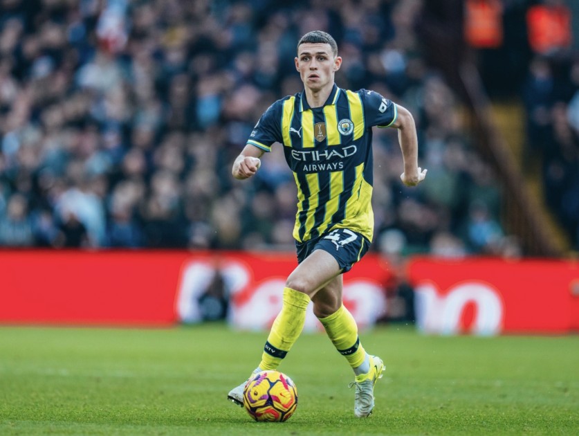 Signed Phil Foden Manchester City 2024/25 Away Shirt