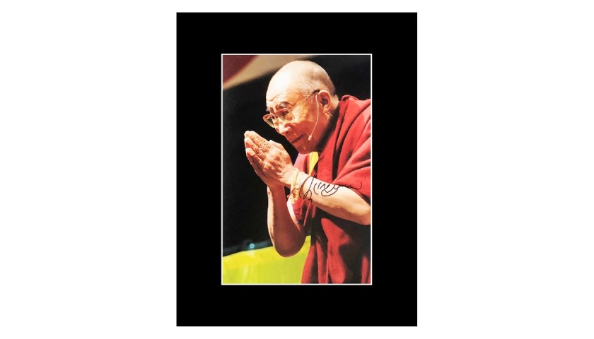 Dalai Lama's Signed Photo Display