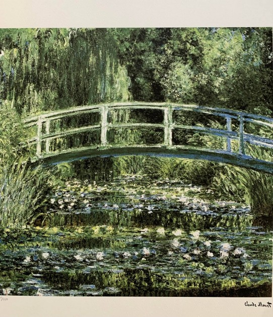 Claude Monet Signed Offset Lithograph 