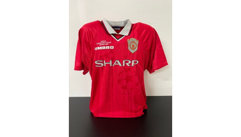 David Beckham Official UEFA Champions League Signed and Hero Framed Manchester  United 1999 Home Shirt With Fan Style Numbers UEFA Club Competitions Online  Store