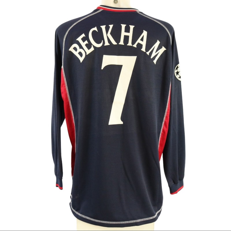 Beckham's Manchester United Match Shirt, UCL 2000/01