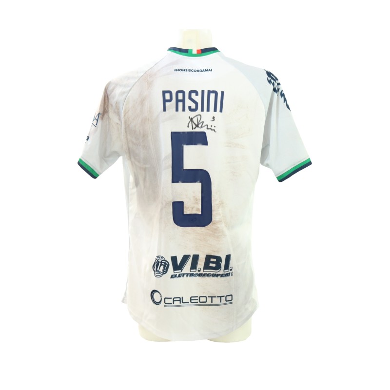 Pasini's Signed unwashed Shirt, Lecco vs Feralpisalò 2025