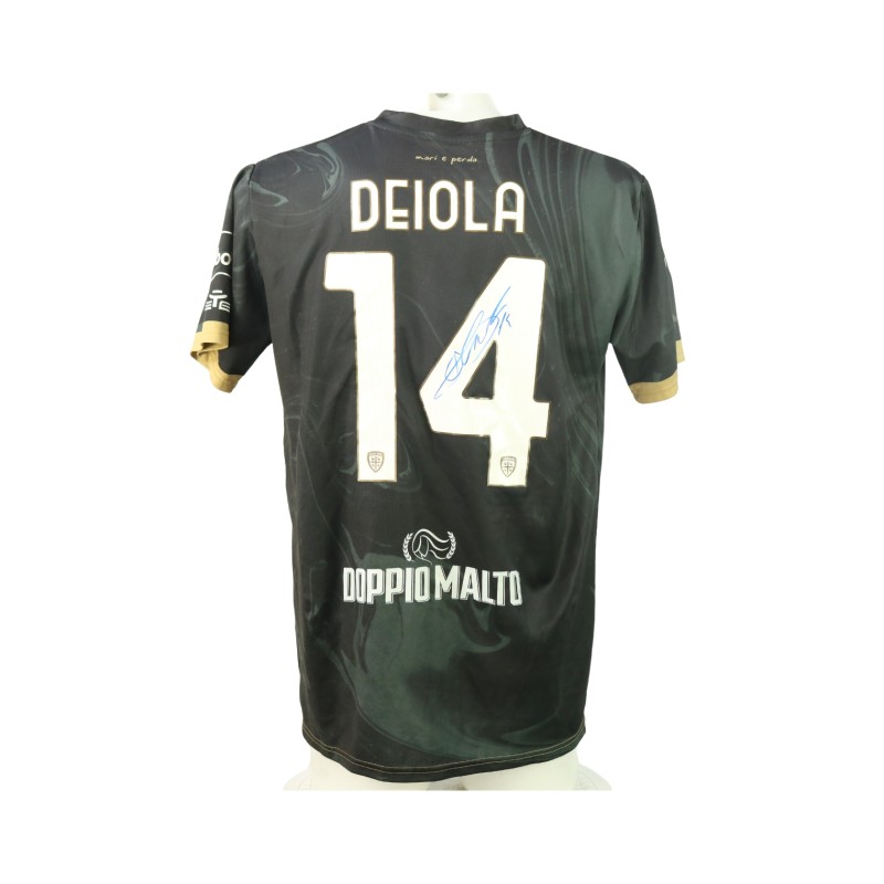 Deiola's Signed Unwashed Shirt, Cagliari vs Napoli 2024