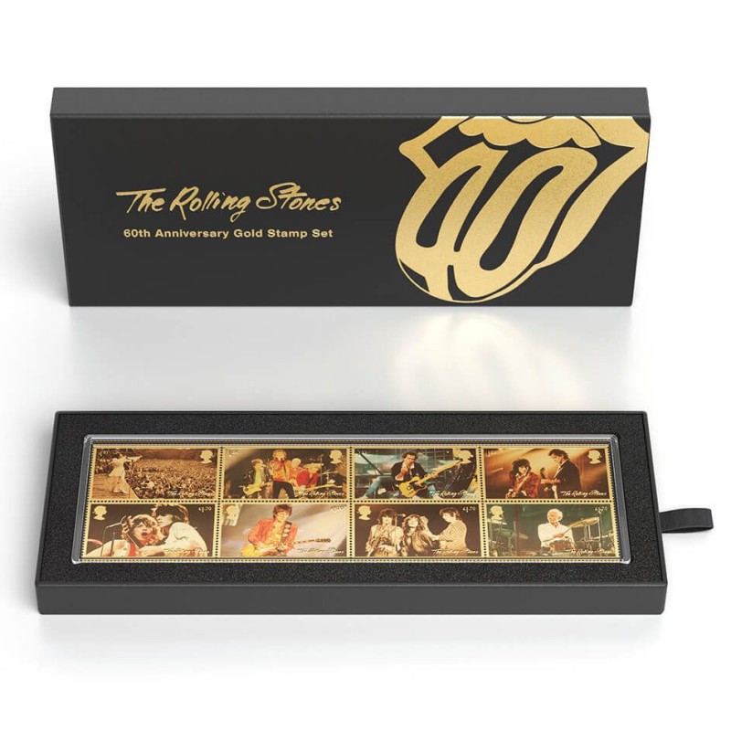 Official Rolling Stones Gold Stamp Set, Royal Mail 1962