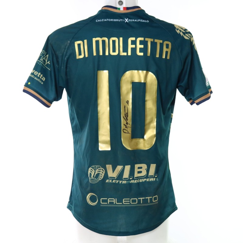 Di Molfetta's Feralpisalò vs Virtus Verona CALCIATORIBRUTTI Unwashed Signed Shirt, 2025