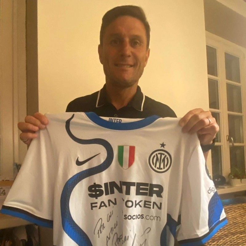 Official Inter Shirt, 2021/22 - Signed by Javier Zanetti