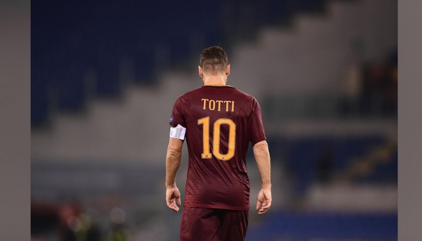 Totti 's Match-Issue Shirt, Juventus-Roma 2016 