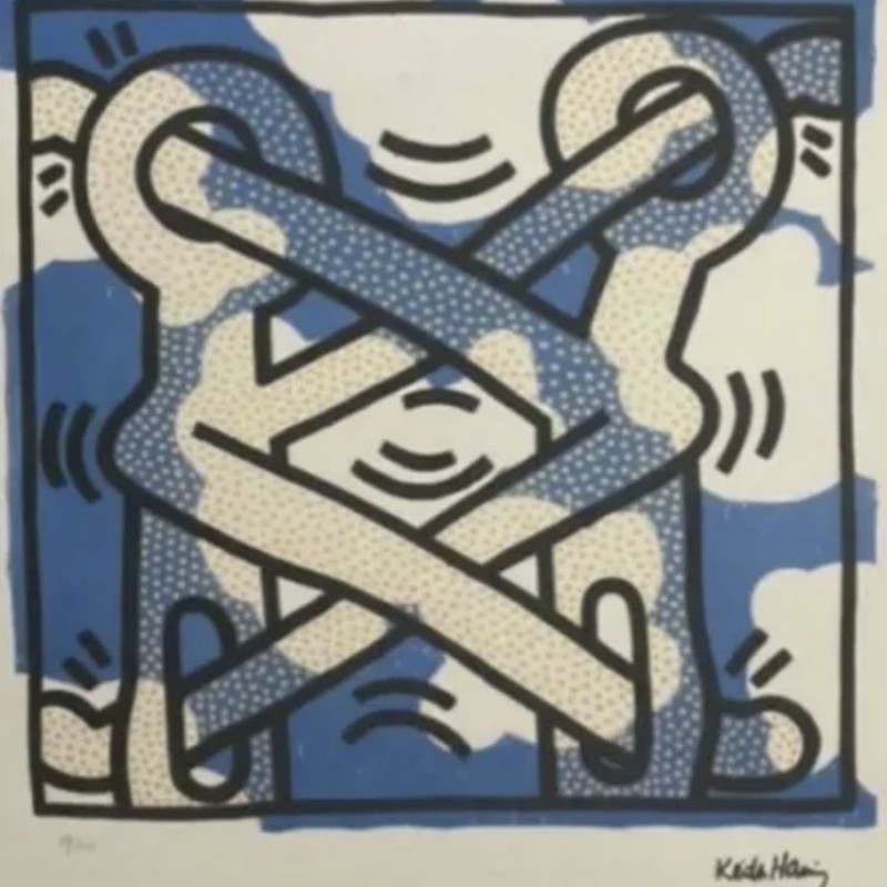 Lithograph by Keith Haring