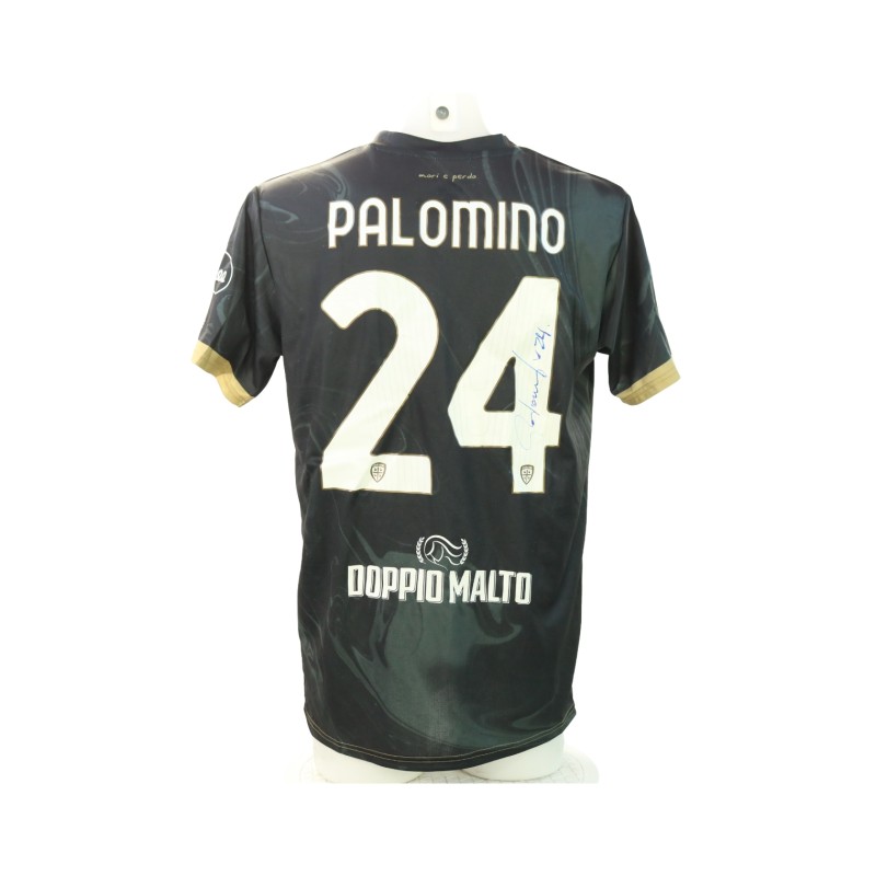 Palomino's Signed Unwashed Shirt, Lazio vs Cagliari 2024