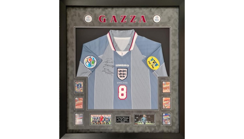 Paul Gascoigne Signed Euro 1996 Away Shirt 