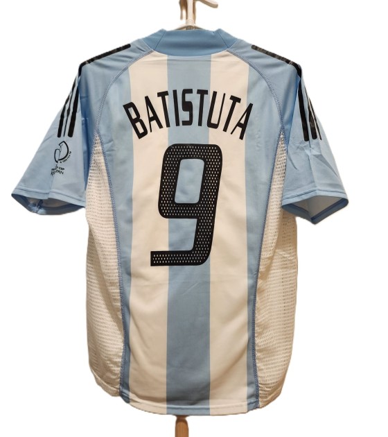 Gabriel Batistuta's Argentina 2002 World Cup Official Shirt