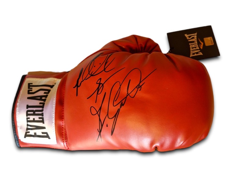 Andrew Golota and Riddick Bowe Signed Boxing Glove