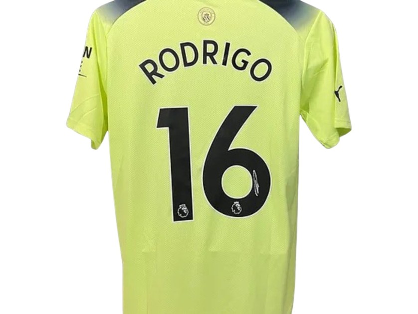 Maglia "third" Rodrigo Manchester City, 2022/23 - Autografata