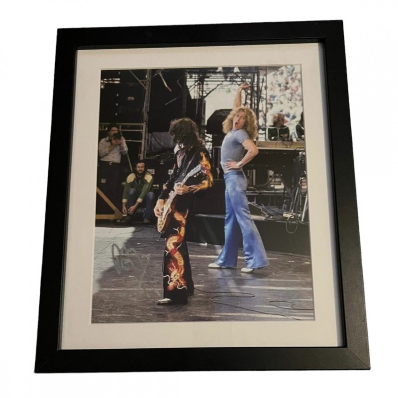 Jimmy Page of Led Zeppelin Signed and Framed Photograph