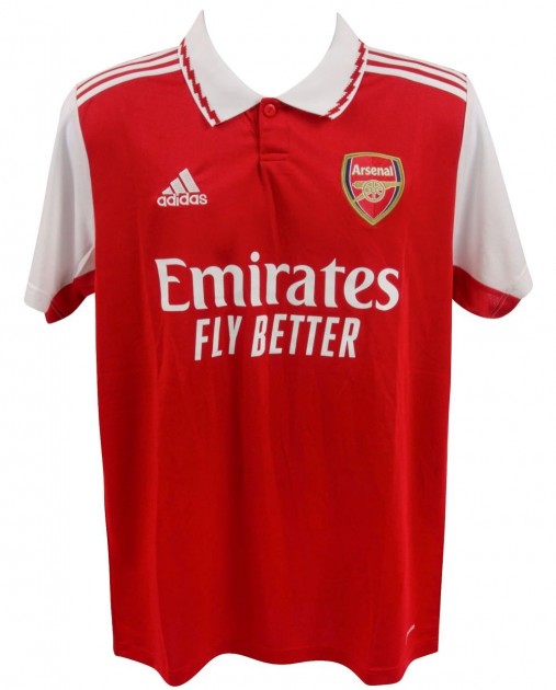 Saliba Signed Arsenal Home Shirt - Charitystars