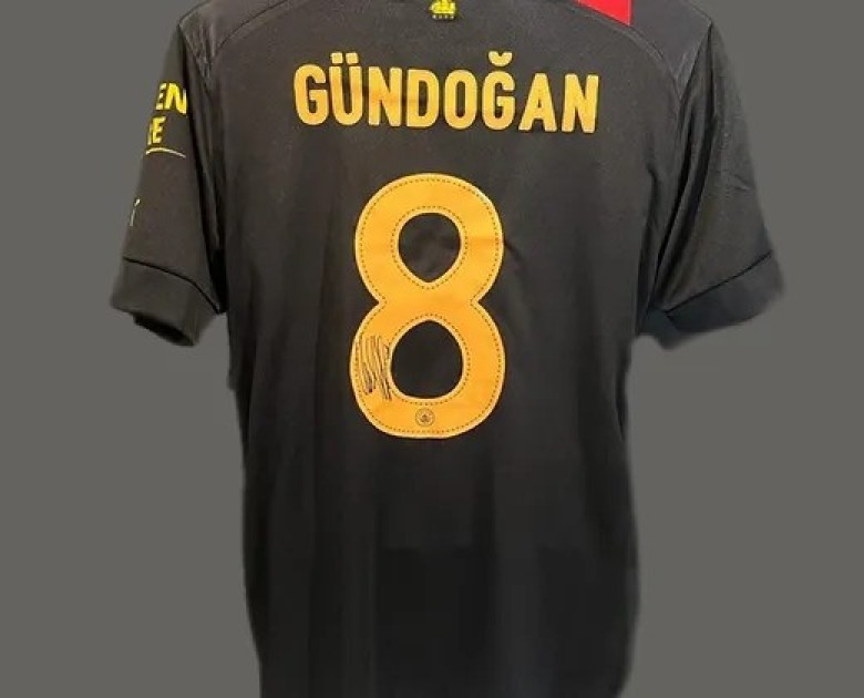 Ilkay Gündogan's Manchester City 2022/23 Champions League Signed Official Away Shirt 