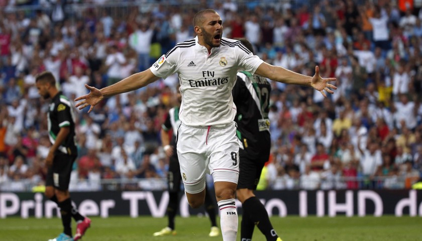 Benzema's Match-Issued Real Madrid Shirt, 2014 Super Cup 