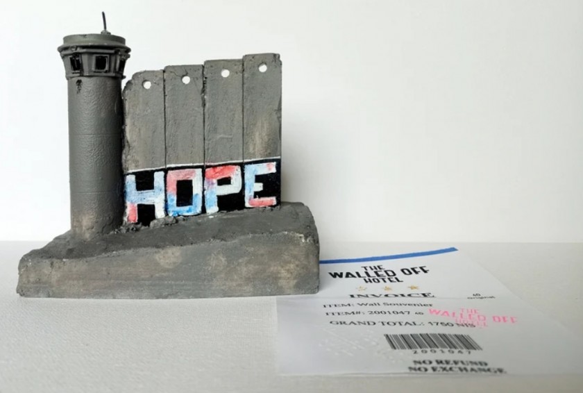 Banksy "Hope" Wall Section Sculpture - Walled Off Hotel