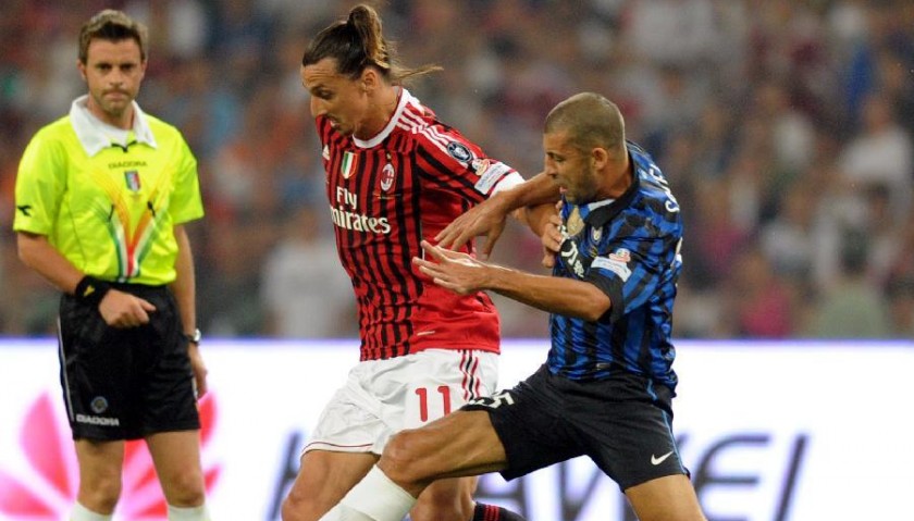 Ibrahimovic's Match-Issued/Worn Milan Shirt, 2011 TIM Super Cup