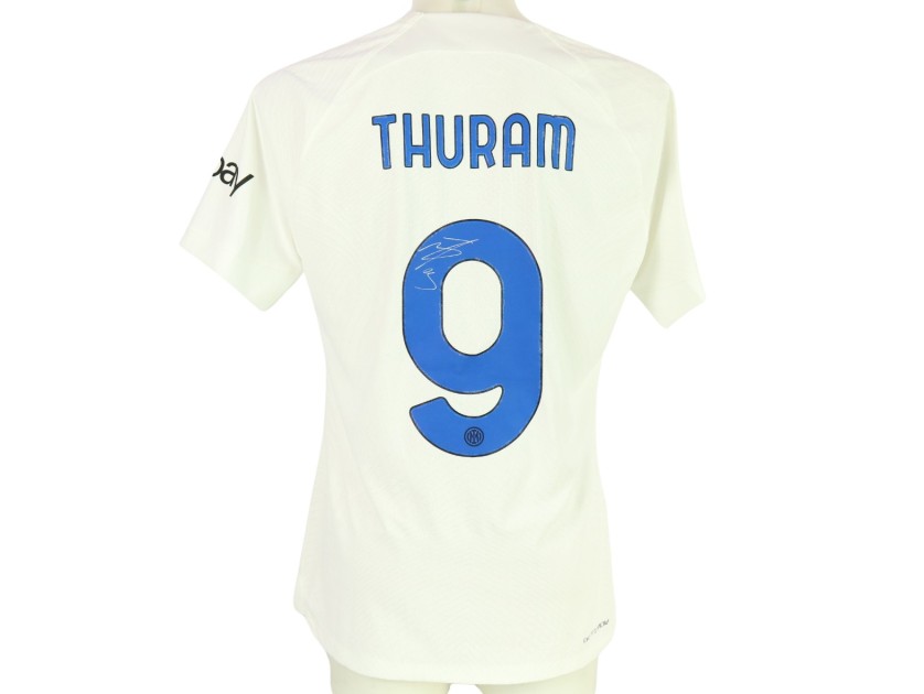 Thuram's Inter Milan Signed Match Shirt, UCL 2023/24
