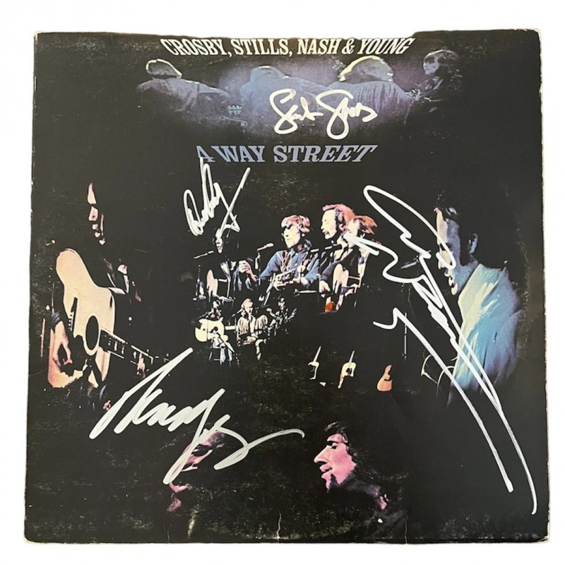 Crosby, Stills, Nash and Young Signed 4 Way Street Vinyl LP