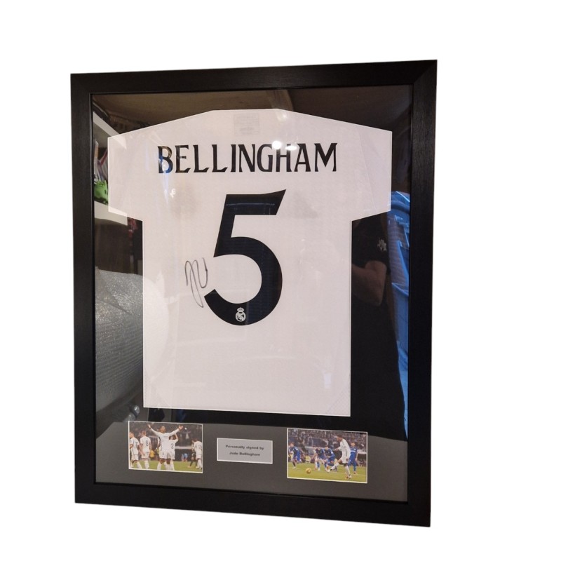 Jude Bellingham's Real Madrid 2024/25 Signed and Framed Shirt 