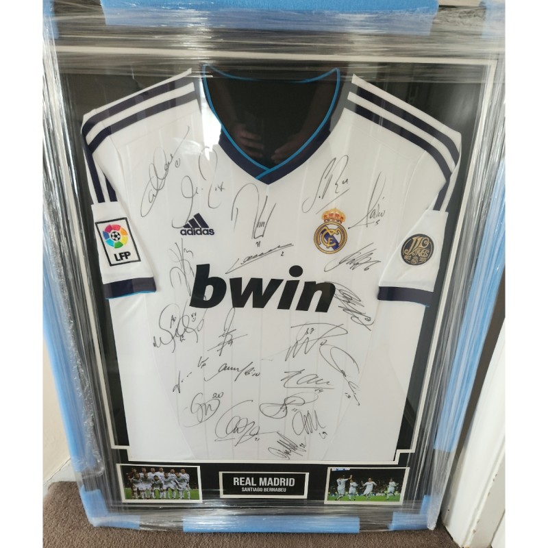 Real Madrid 2012/13 Squad Signed and Framed Shirt